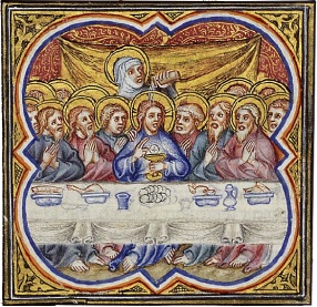 Femme de Béthanie mettant du parfum sur la tête de Jésus